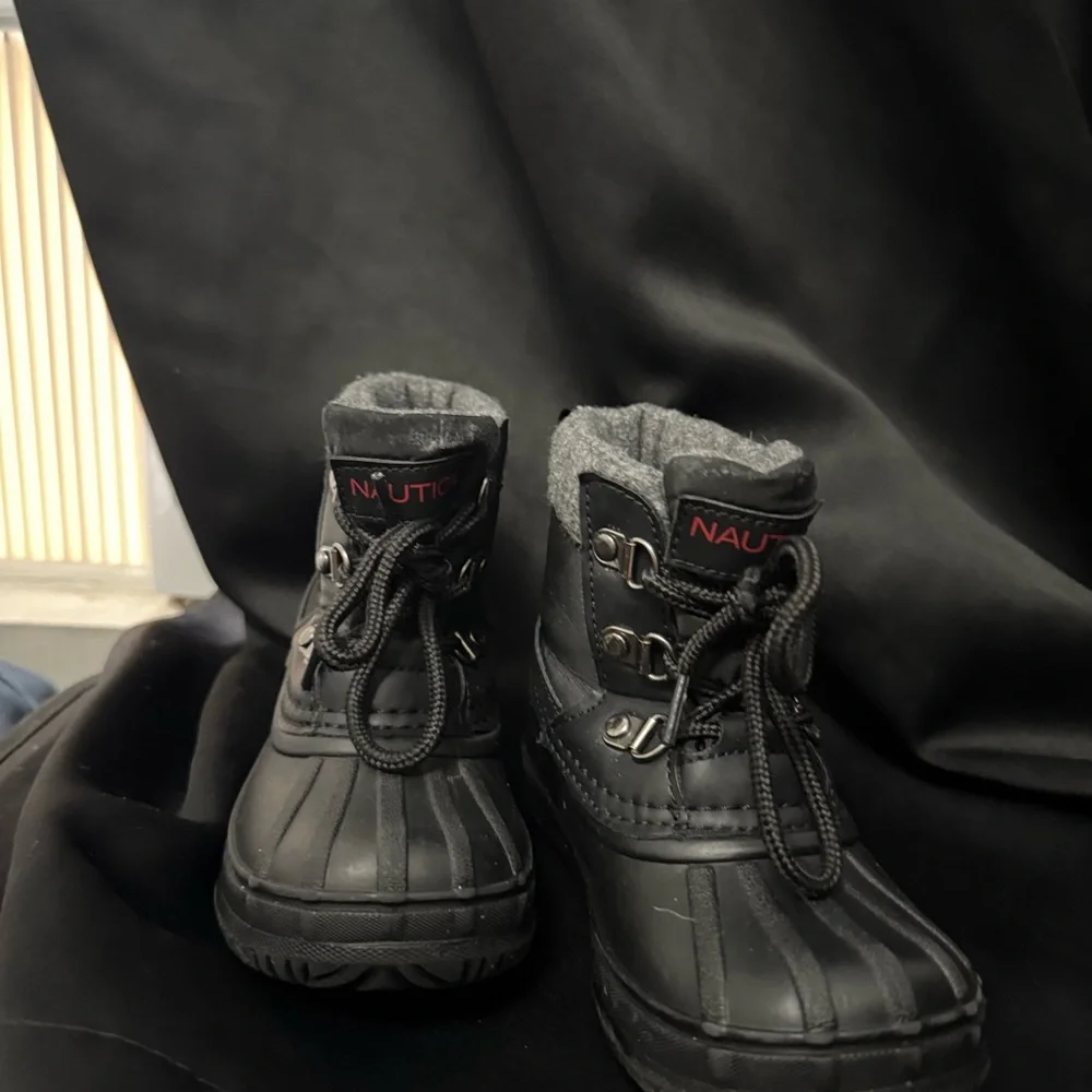 Nautica Black Grey Kids' Rain & Snow Boots